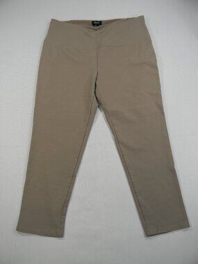 Jones & Co Jones New York Pull On Pants Women’s 1X Sand Taupe Stretch Straight